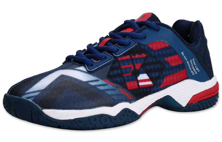 KUMPOO Badminton Shoes Unisex Low Top Dark Blue/White