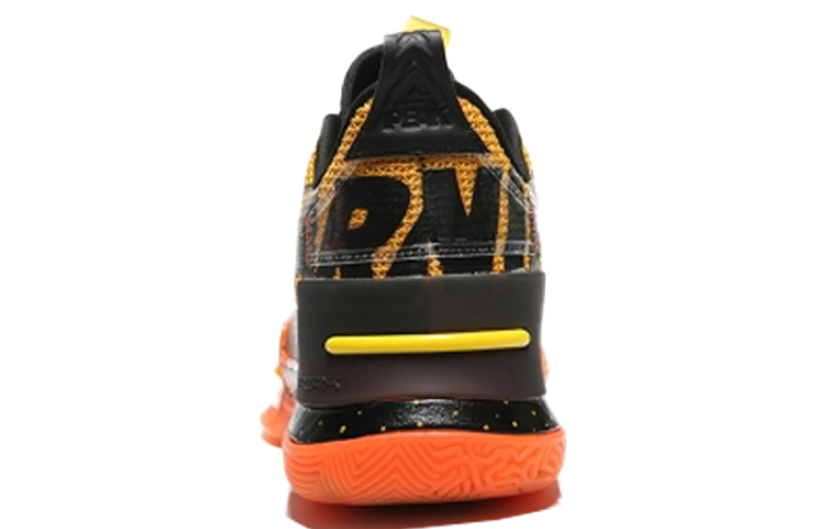 PEAK Flash Cushioning Slip Resistant Abrasion Resistant Mid top Basketball Shoes Men’s Orange