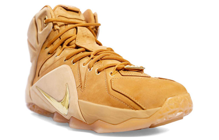 Мужские кроссовки Nike Lebron 12 EXT Wheat (песочные) — фото 4