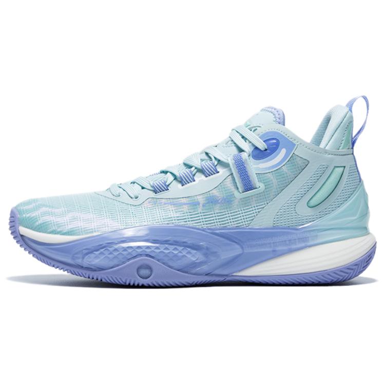 QIAODAN Poisonous Fangs Lite Slip Resistant Low top Basketball Shoes Men’s Powder Blue Aster