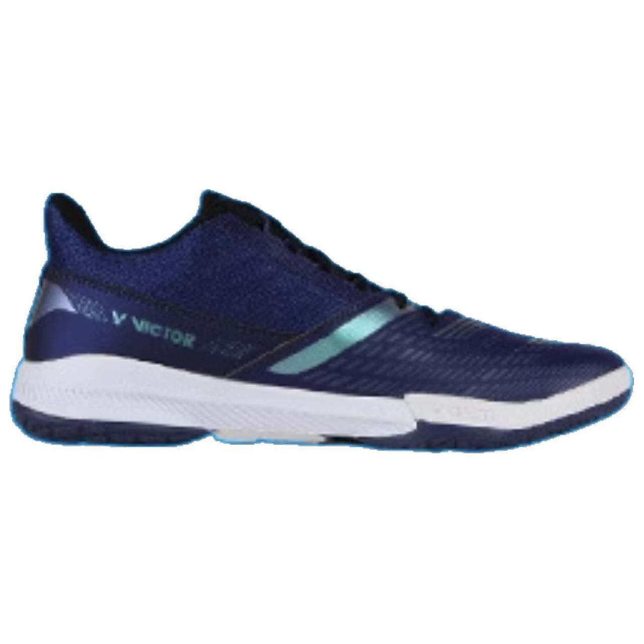 VICTOR Cushioning Abrasion Resistant Lightweight Low top Badminton Shoes Unisex Medieval Blue