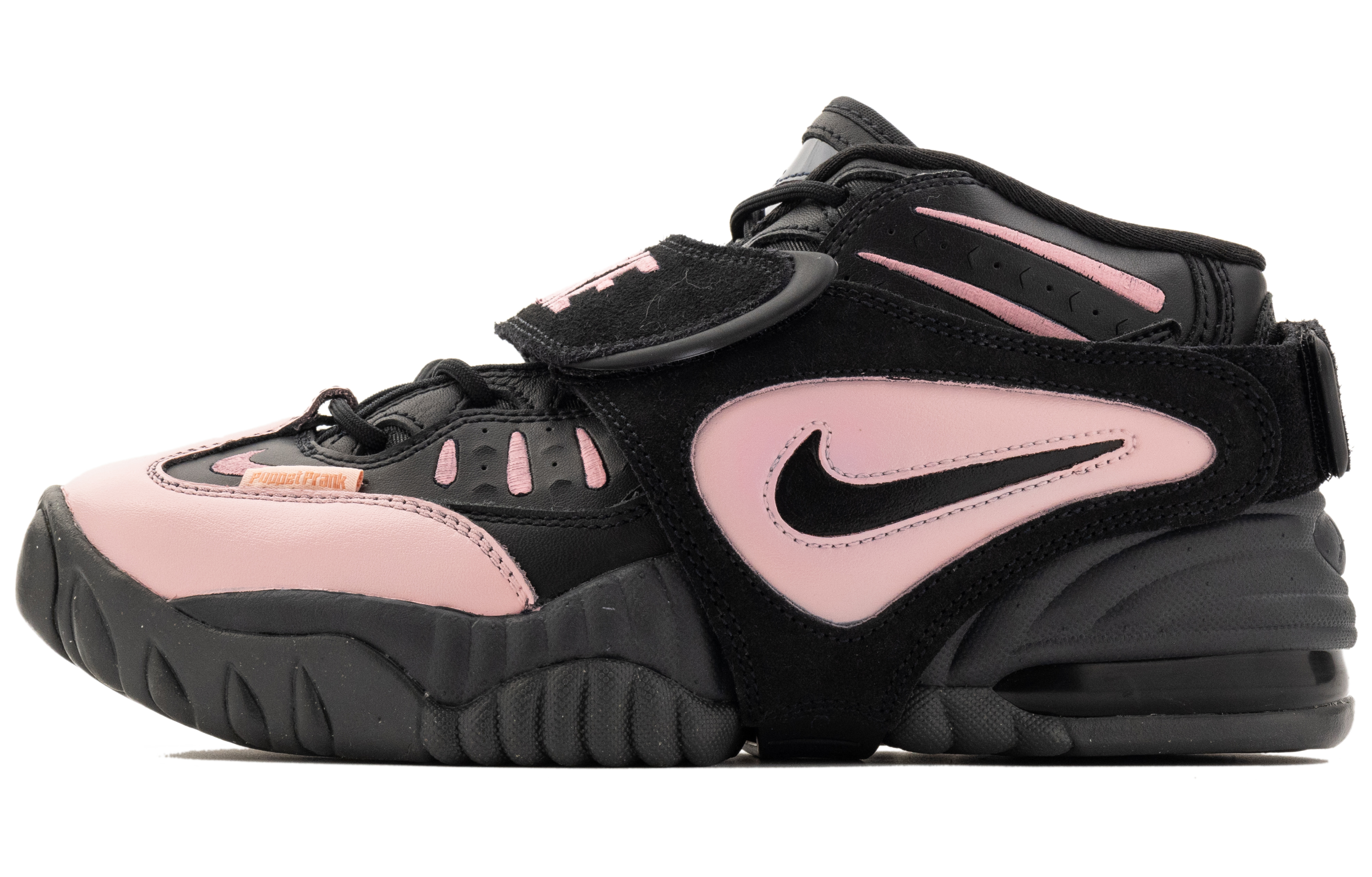 Nike Air Adjust Force Slip Resistant Abrasion Resistant Mid top Vintage Basketball Shoes Unisex Black Pink