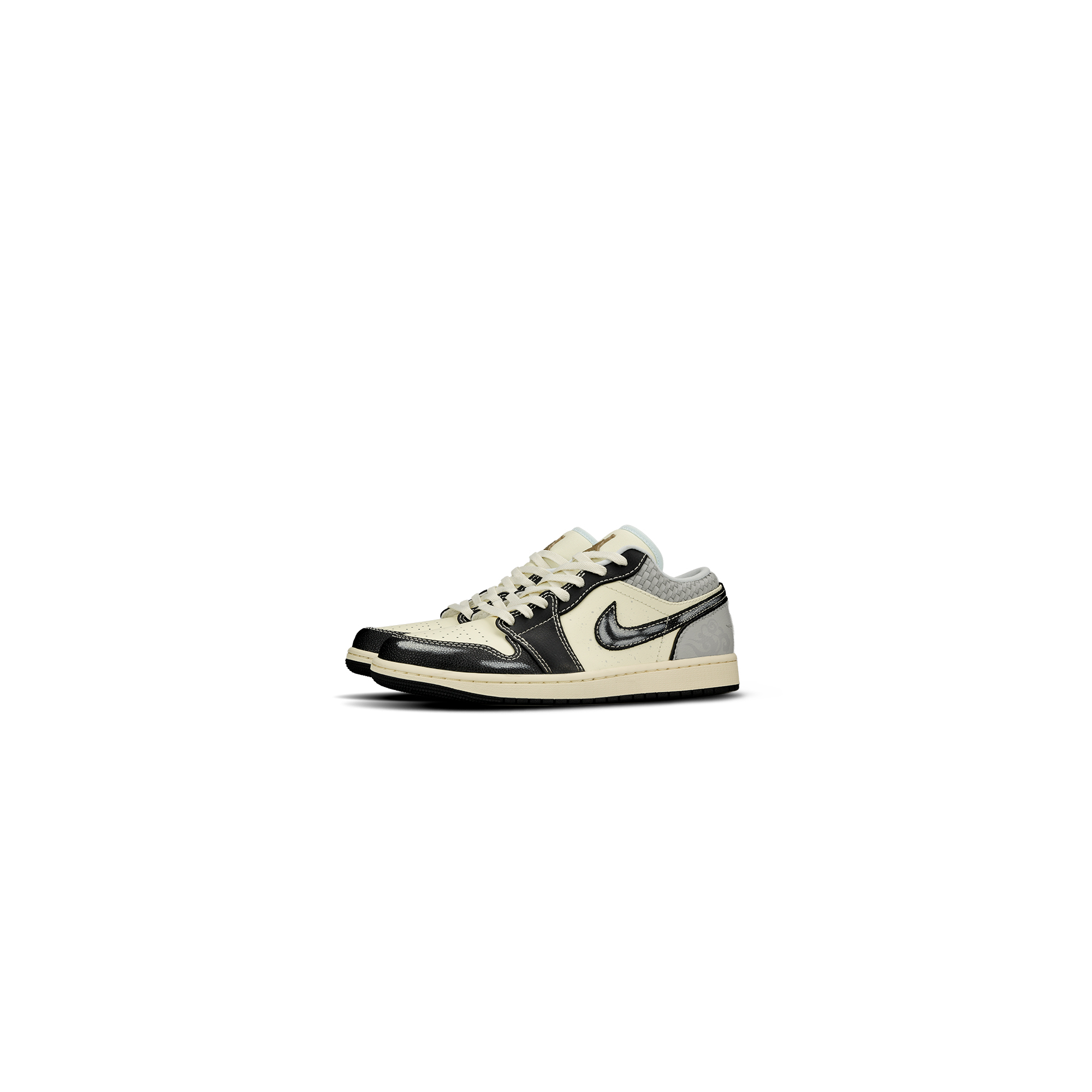 Jordan Air Jordan 1 Wear resistant And Lightweight Low top Vintage Basketball Shoes Men’s Black