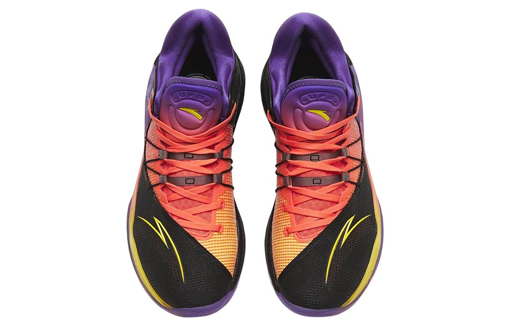 Anta Skyline 1 Extreme Night Color Scheme Cushioning Anti-Slip And Wear-Resistant Low-Top Basketball Shoes Fuchsia