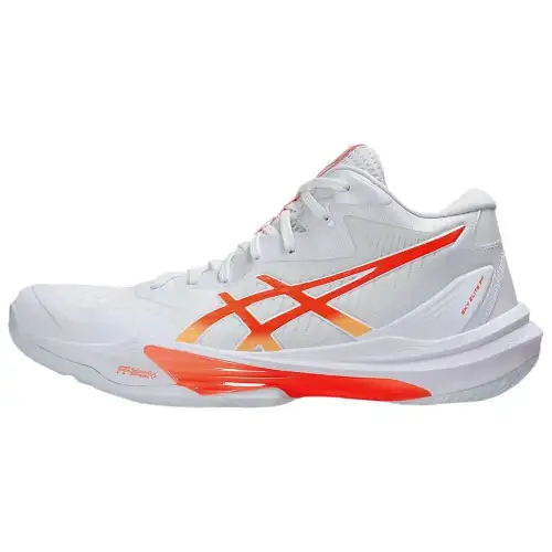 ASICS SKY ELITE FF MT 3 comfortable, soft and supportive volleyball shoes for women, white and red