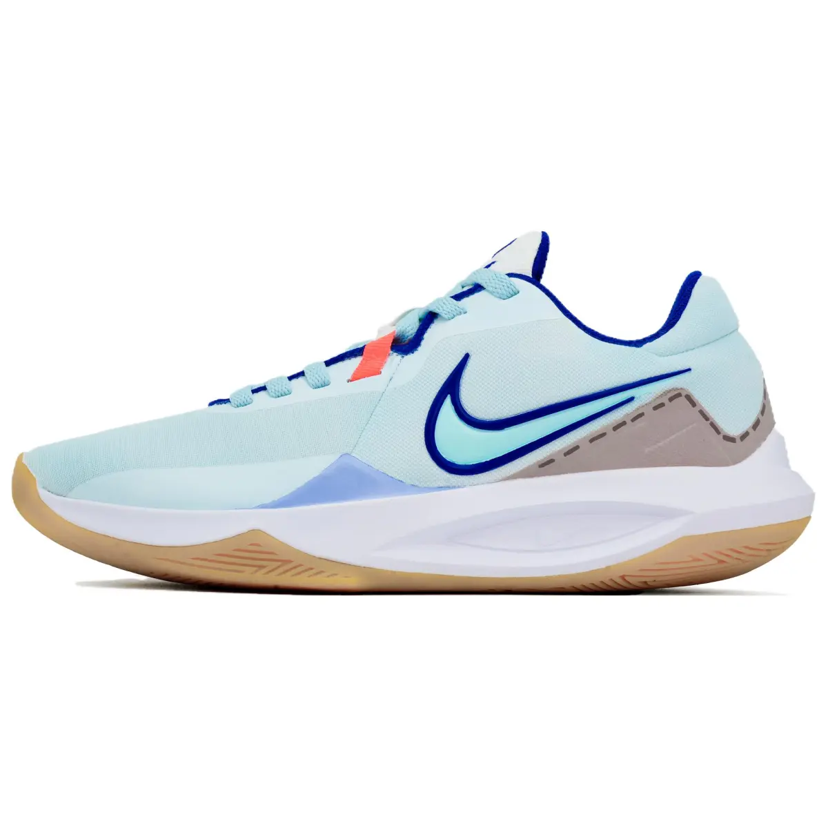 Nike Precision 6 Mesh Low top Basketball Shoes Men's Light Blue