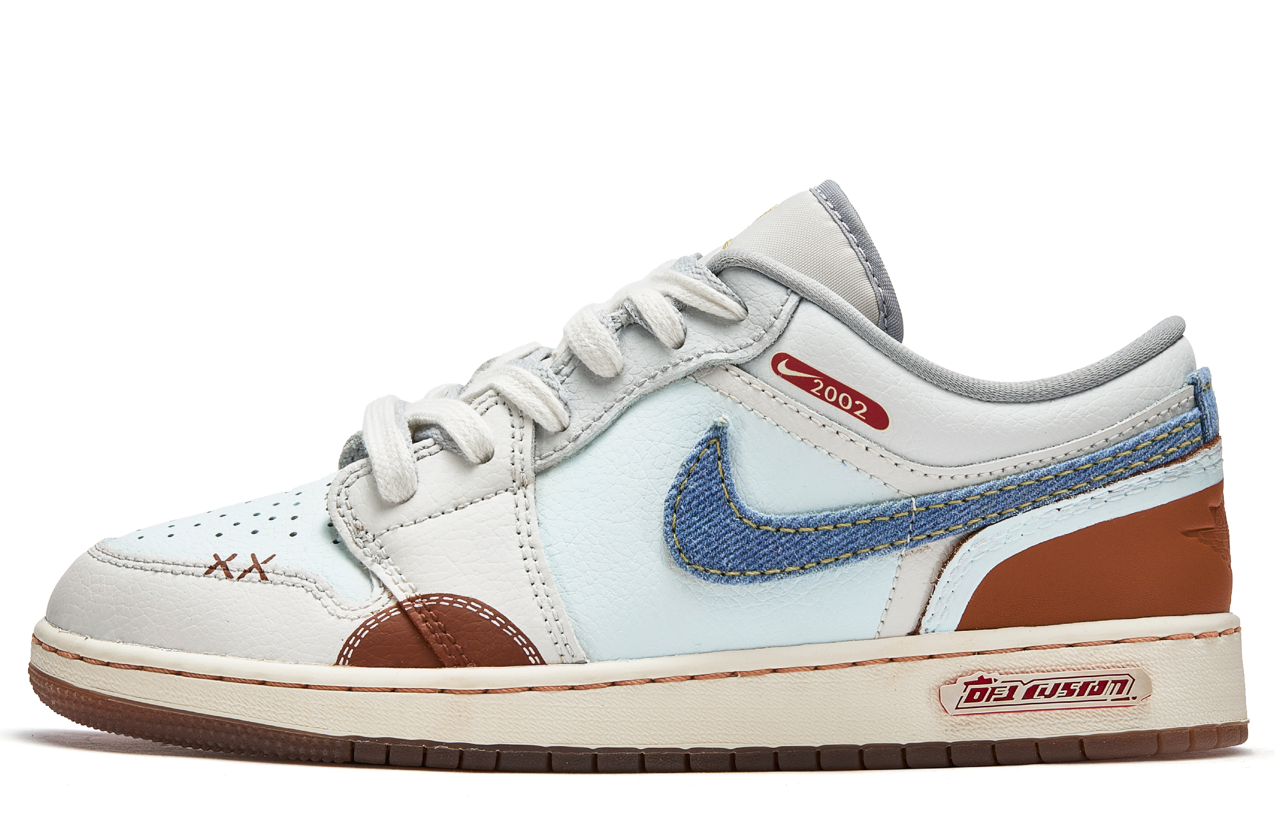 Jordan Air Jordan 1 ADCDAVINCI Custom, Return To Earth Slip Resistant Slip Resistant Low top Basketball Shoes Unisex