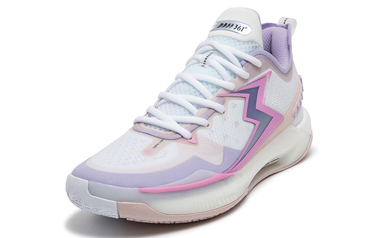 361° BIG3 5.0 Quick PRO Basketball Shoes Men’s Low Top 361 Degrees White/Digital Lavender