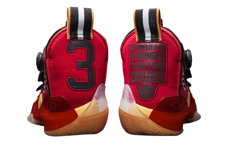 Li Ning WOW 8 Mesh Cushioning Slip Resistant Abrasion Resistant High top Basketball Shoes Men’s Red