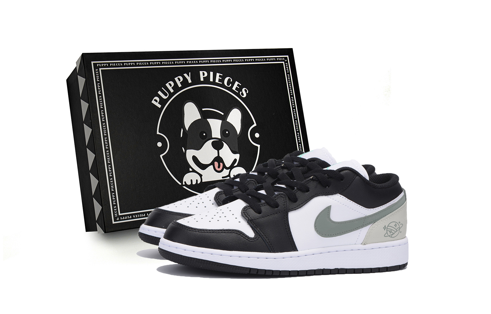 Jordan Air Jordan 1 Slip Resistant Abrasion Resistant Low top Vintage Basketball Shoes Men’s Black Gray