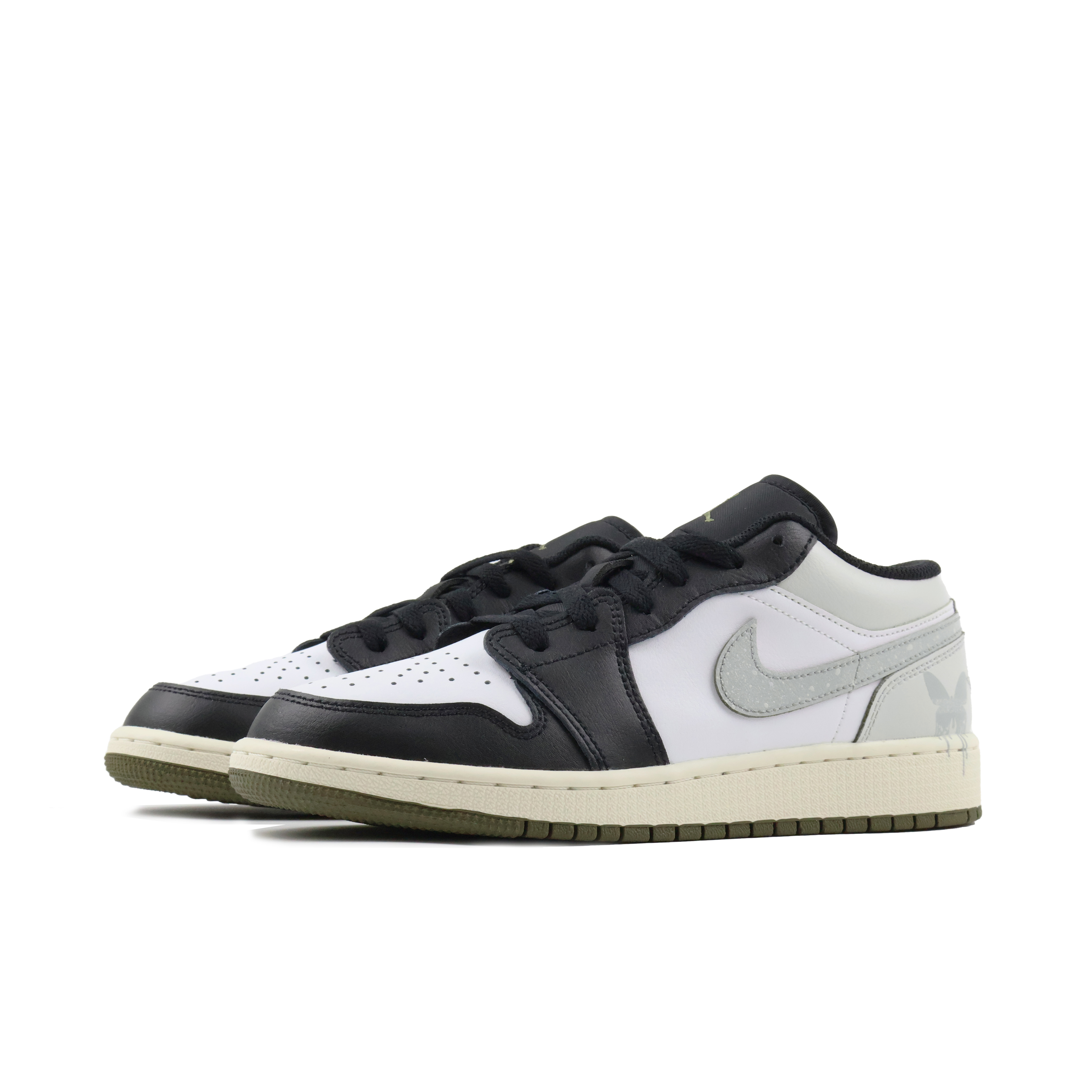 Jordan Air Jordan 1 Abrasion Resistant Support Low top Vintage Basketball Shoes Unisex Gray