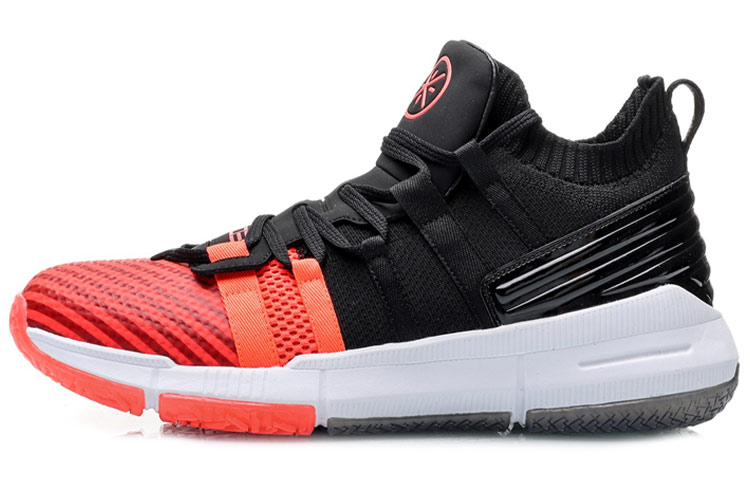 Li Ning Mid top Basketball Shoes Men’s Black Red