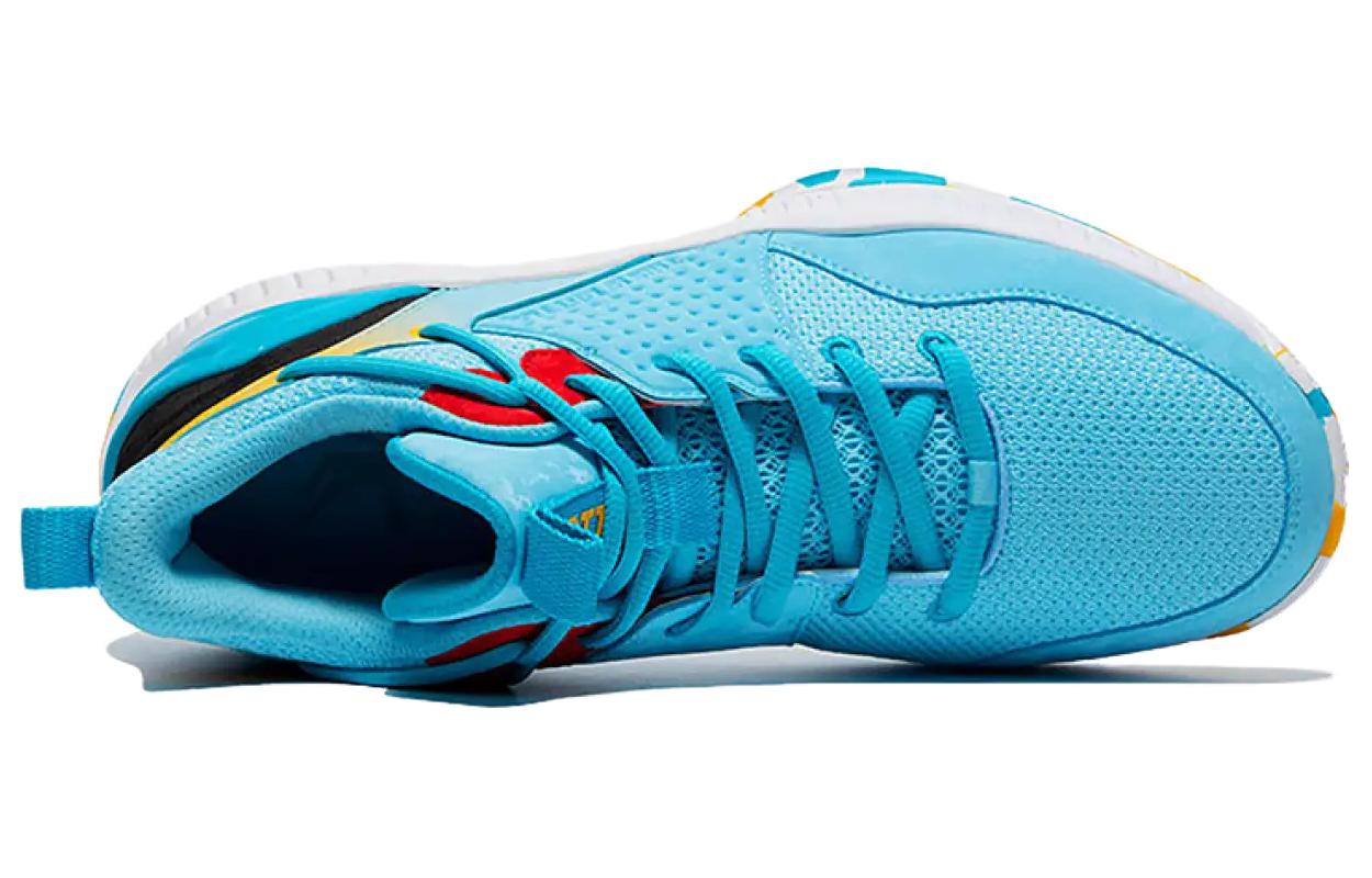 QIAODAN Cushioning Abrasion Resistant Slip Resistant Lightweight Low top Basketball Shoes Men’s Sky Blue