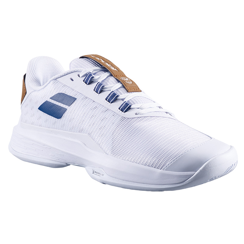 Babolat JET TERE 2 Mesh, Textile Cushioning Slip Resistant Abrasion Resistant Breathable Tennis Shoes Men’s White Blue