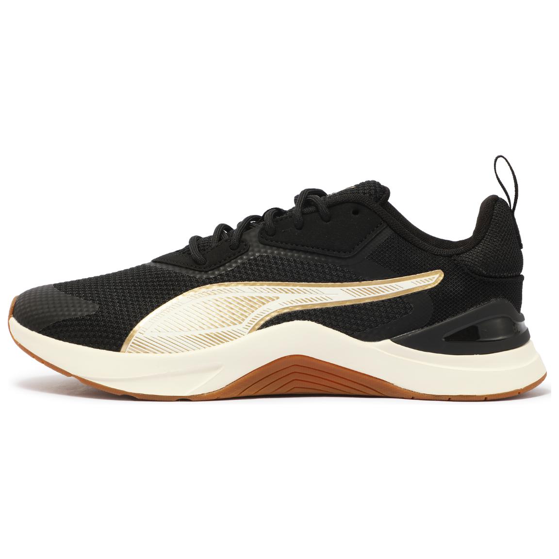 PUMA Infusion Cushioning Support Cushioning Support Low top Training Shoes Women's Black White Gold