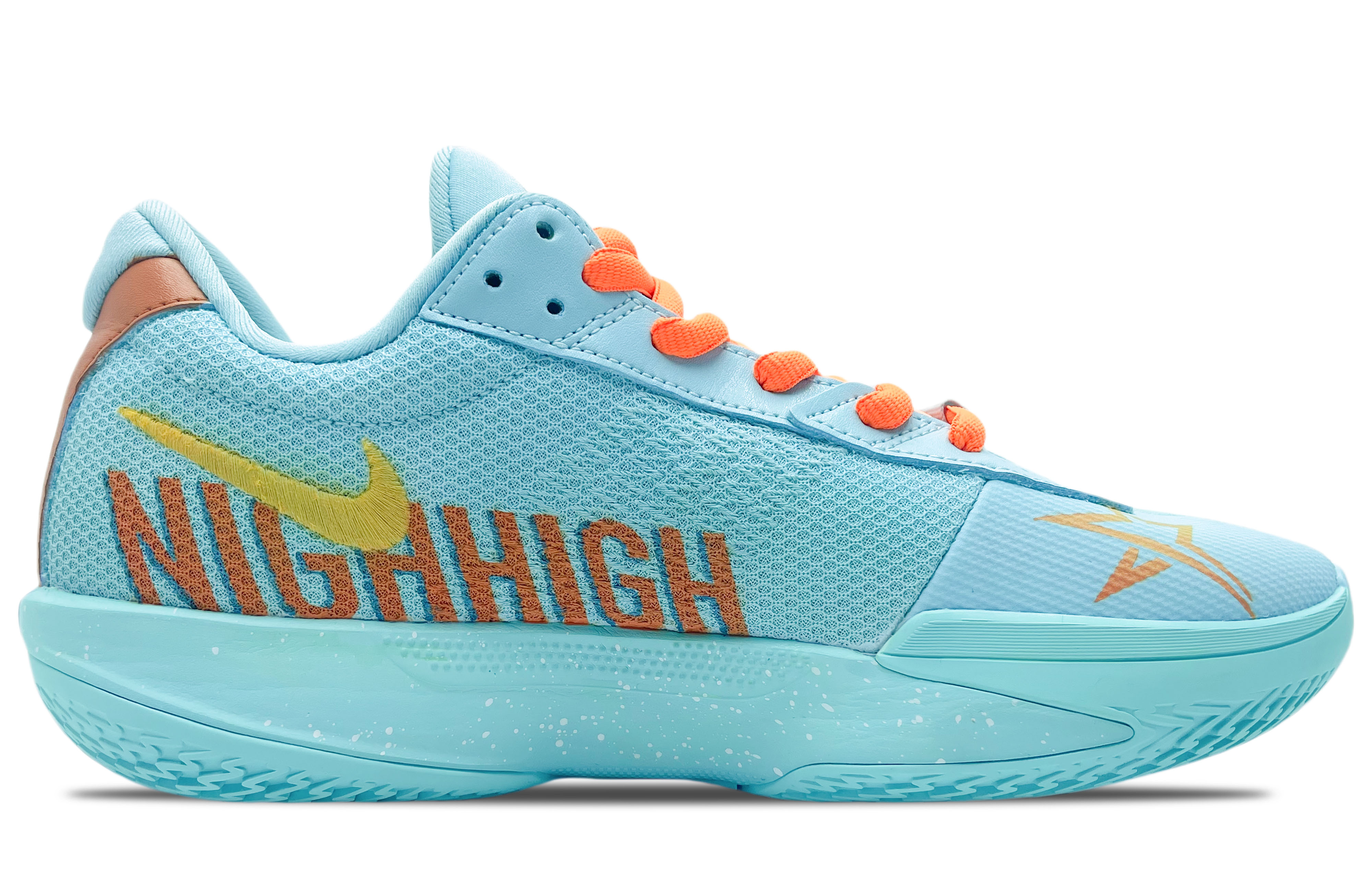 Nike Air Zoom G.T. Cut Academy Cushioning, Wear Resistant Low top Basketball Shoes Unisex Blue Orange