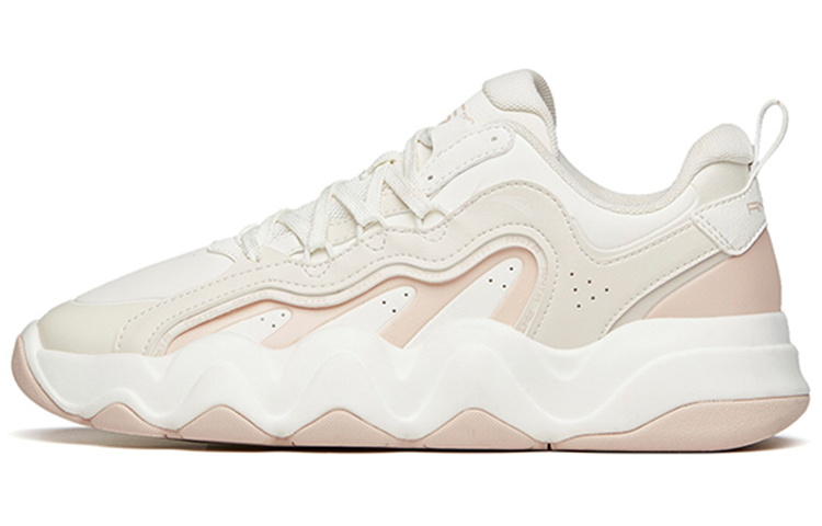 ANTA Life Collection Chunky Sneakers Women's Low Top Ivory White/Mud Gray/Wheat Flour