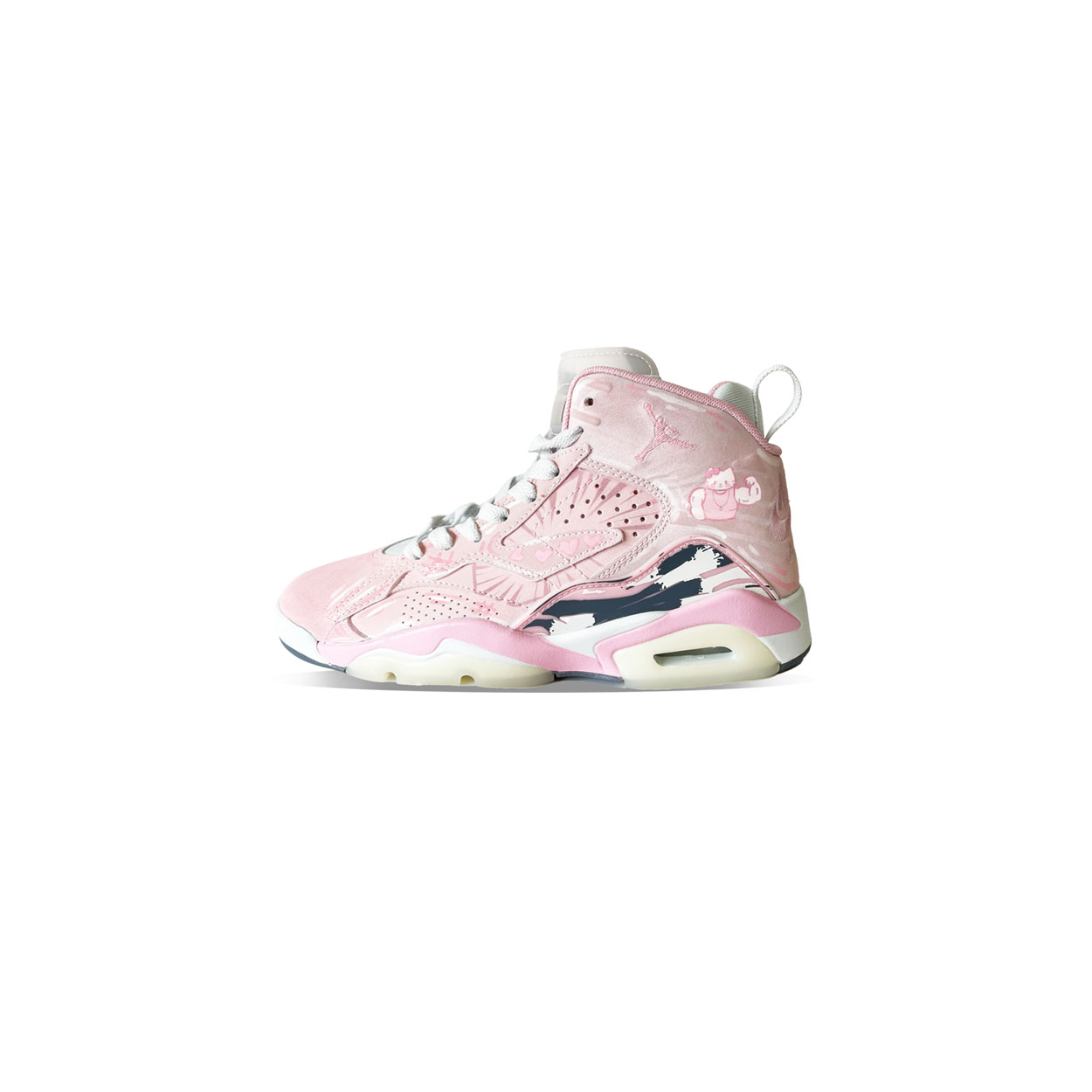 Jordan MVP Abrasion Resistant Breathable High top Vintage Basketball Shoes Women’s Cherry Blossom Pink