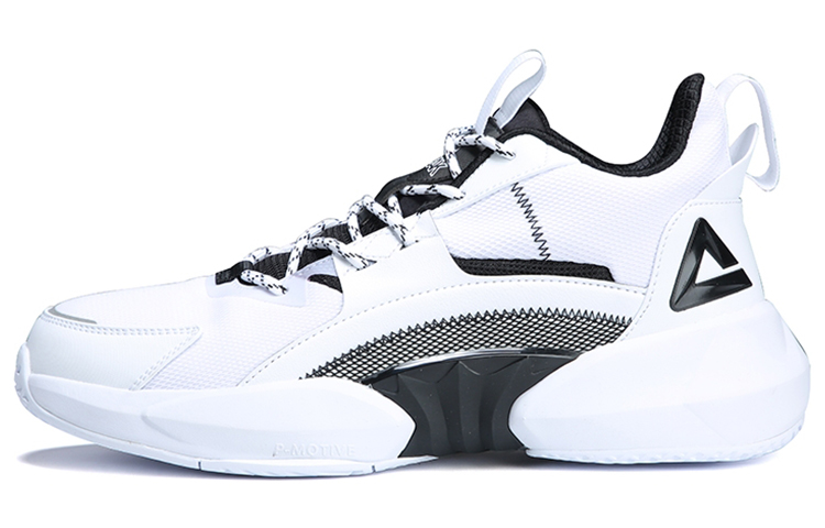 PEAK Cushioning Support Cushioning Support Low top Performance Basketball Shoes Men’s White Black
