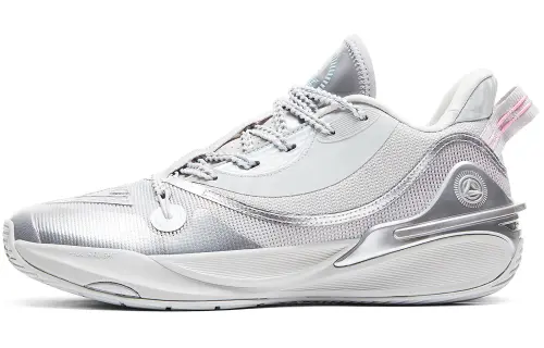 PEAK Taichi Beidou Comfortable Cushioning Breathable Low top Basketball Shoes Men's Space Silver