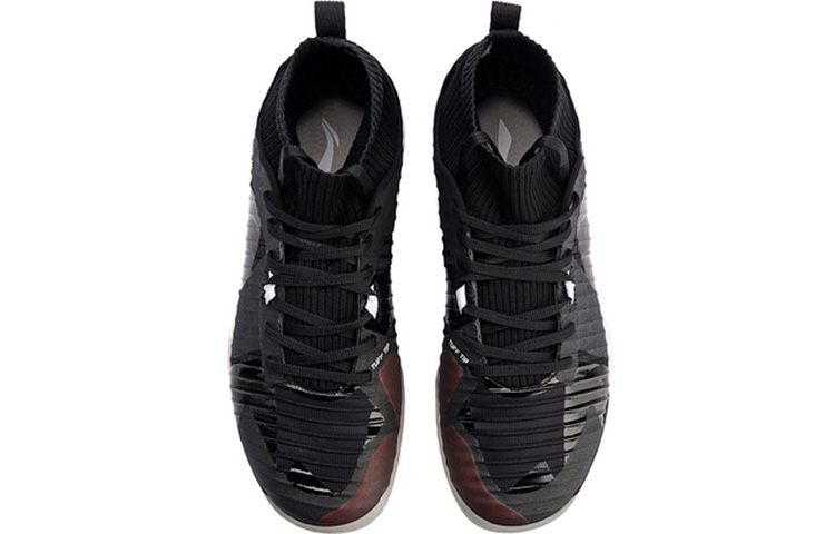 Li Ning Frontier Shadow Pro Rubber Cushioning Slip Resistant Breathable Lightweight High top Badminton Shoes Unisex