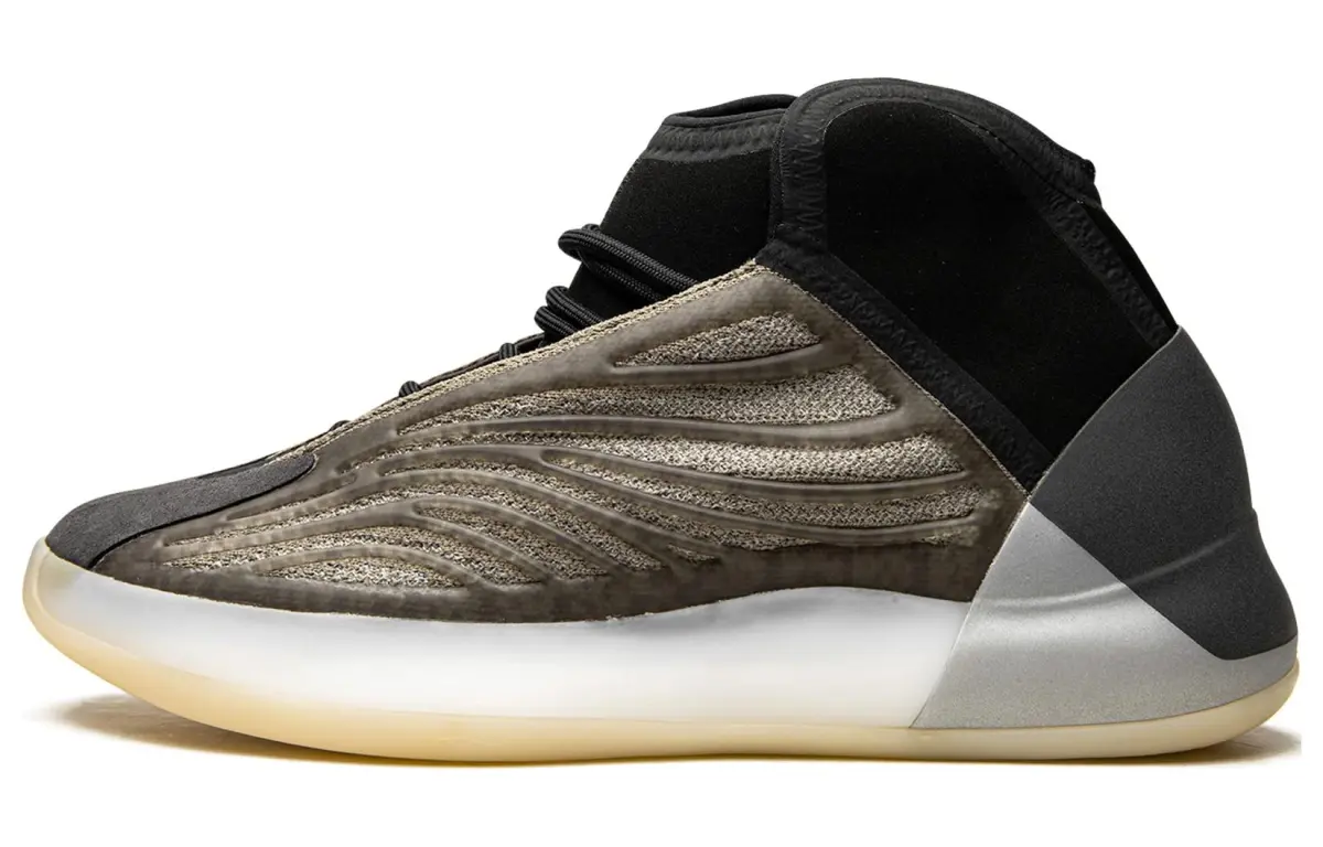 Adidas Originals Yeezy QNTM Barium Fabric Cushioning Slip Resistant Abrasion Resistant Mid top Basketball Shoes Unisex