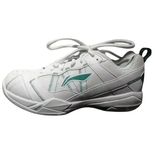 Li Ning Rubber Cushioning Slip Resistant Low top Badminton Shoes Men's White