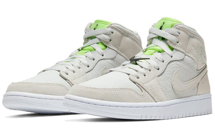 Jordan 1 Mid Vast Grey Ghost Green Women’s