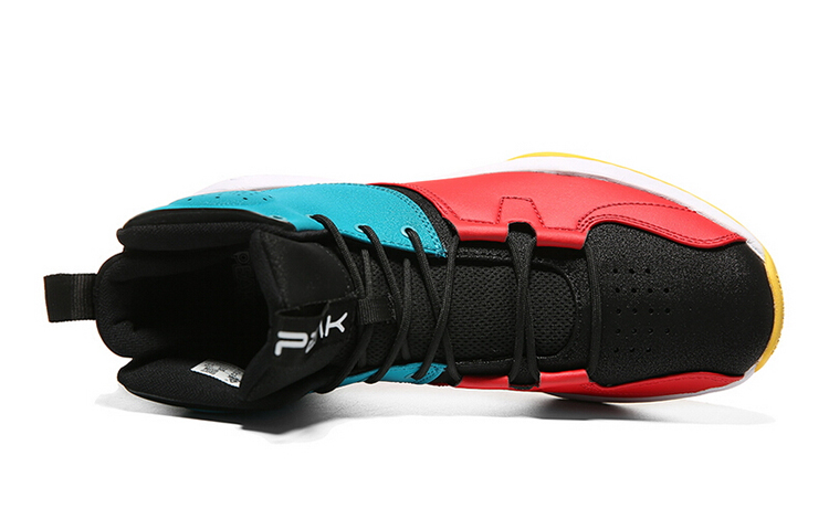 PEAK Comfortable Slip Resistant, Abrasion Resistant, Lightweight High top Basketball Shoes Men’s Blue Red White