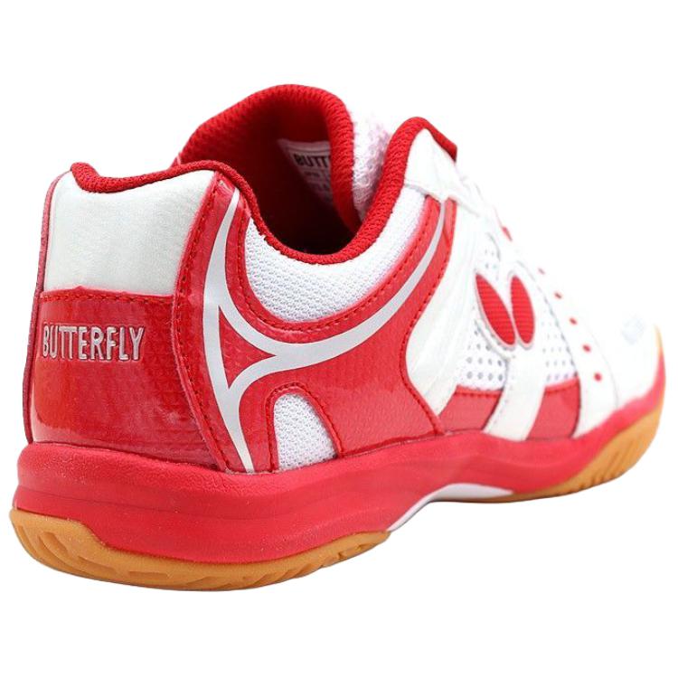 Butterfly Slip Resistant Abrasion Resistant Low top Table Tennis Shoes Unisex White Red