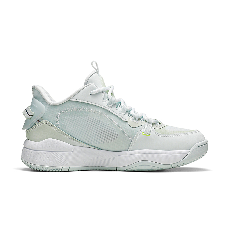 QIAODAN Mid top Basketball Shoes Women’s Light Transparent Green