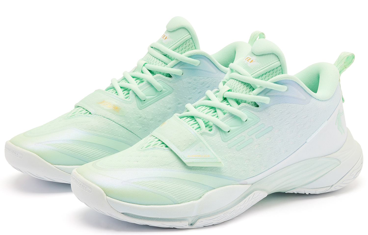 QIAODAN Wind Blade Fly By Q KUNGFU LIGHT Cushioning Slip Resistant Low top Basketball Shoes Men’s Green White