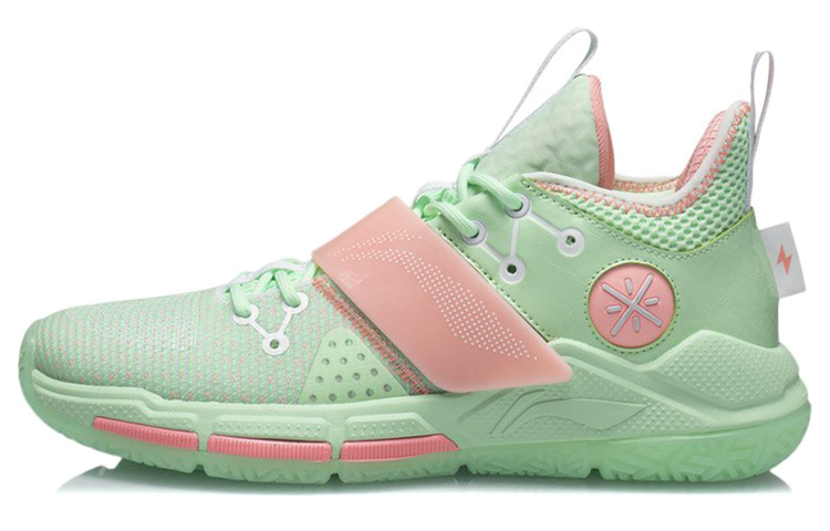 Li Ning Wade Block Textile, Synthetic Leather Cushioning Slip Resistant Abrasion Resistant Rebound Low top
