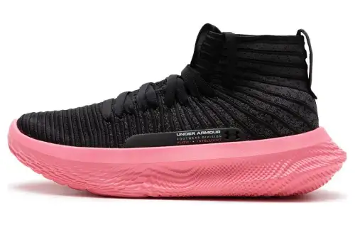 Under Armour FUTR X ELITE Cushioning Breathable High top Basketball Shoes Unisex Black Pink