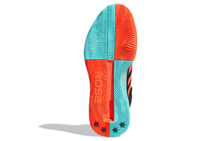 Мужские кроссовки adidas D Rose 11 (черно-оранжево-синий) — Чёрный / оранжевый / синий — фото 6