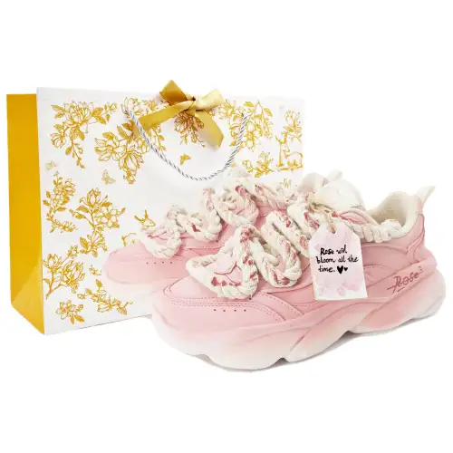 Anta Claw Abrasion Resistant Coverage Slip Resistant Low top Chunky Sneakers Women's Pink