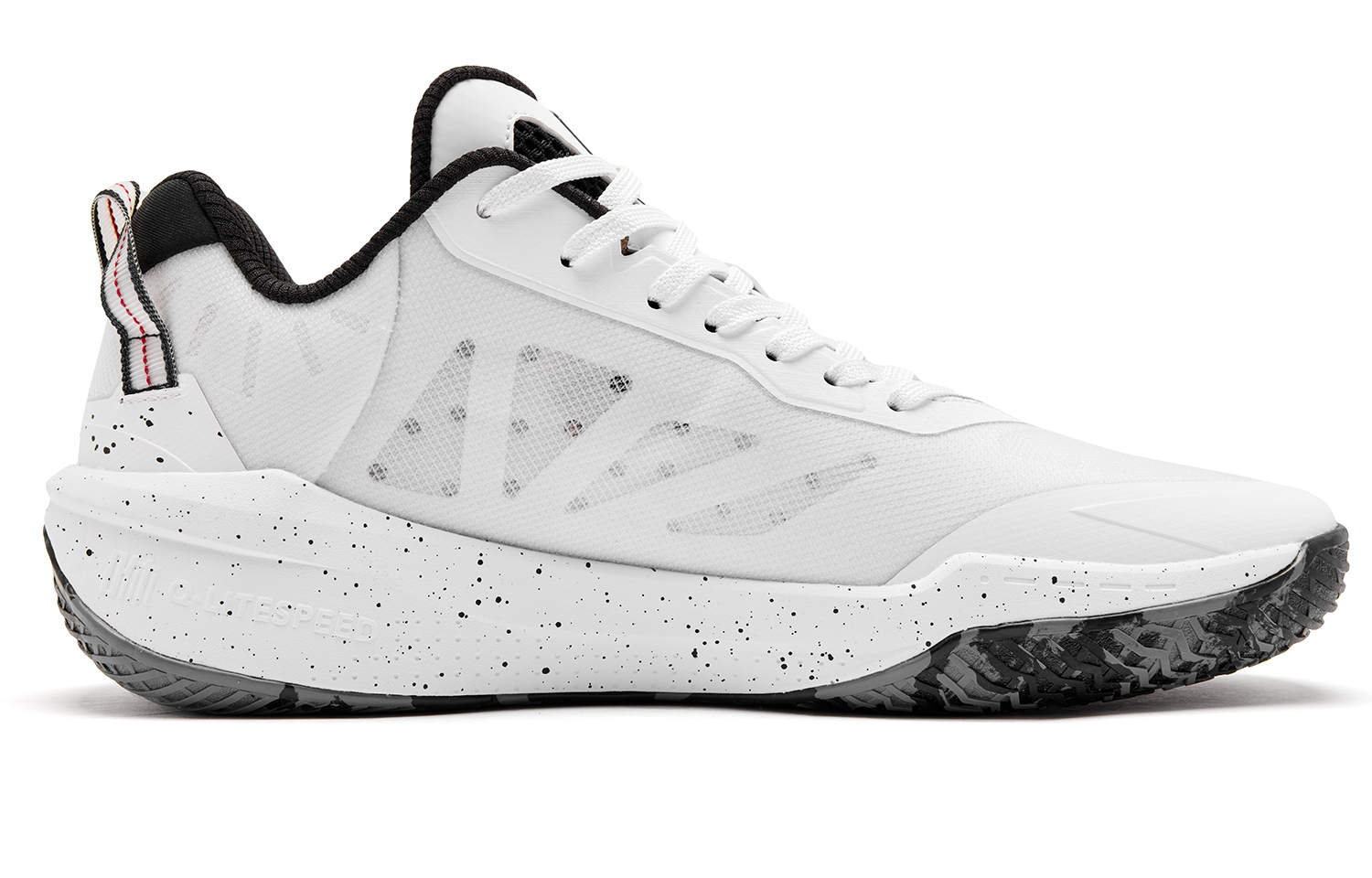 QIAODAN Textile, Synthetic Leather Low top Basketball Shoes Men’s Jordan White Black