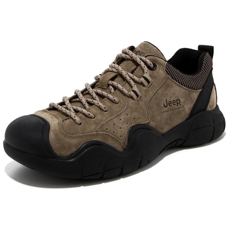 Jeep Breathable Moisture Wicking Low top Hiking Shoes Men’s Khaki