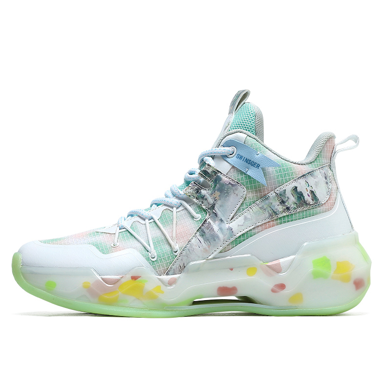 Swinsger Cushioning Slip Resistant Breathable Cushioning Slip Resistant Breathable Mid top Basketball Shoes Men’s