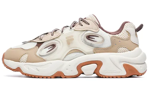 FILA FUSION Raccoon Textile, Synthetic Leather, TPU Low top Chunky Sneakers Women's White Sesame