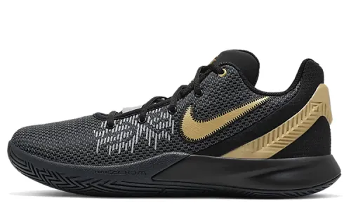 Nike Flytrap 2 Fashionable and Versatile Shock Absorbing and Wrapping Low Top Practical Basketball Shoes Men's Black Gold