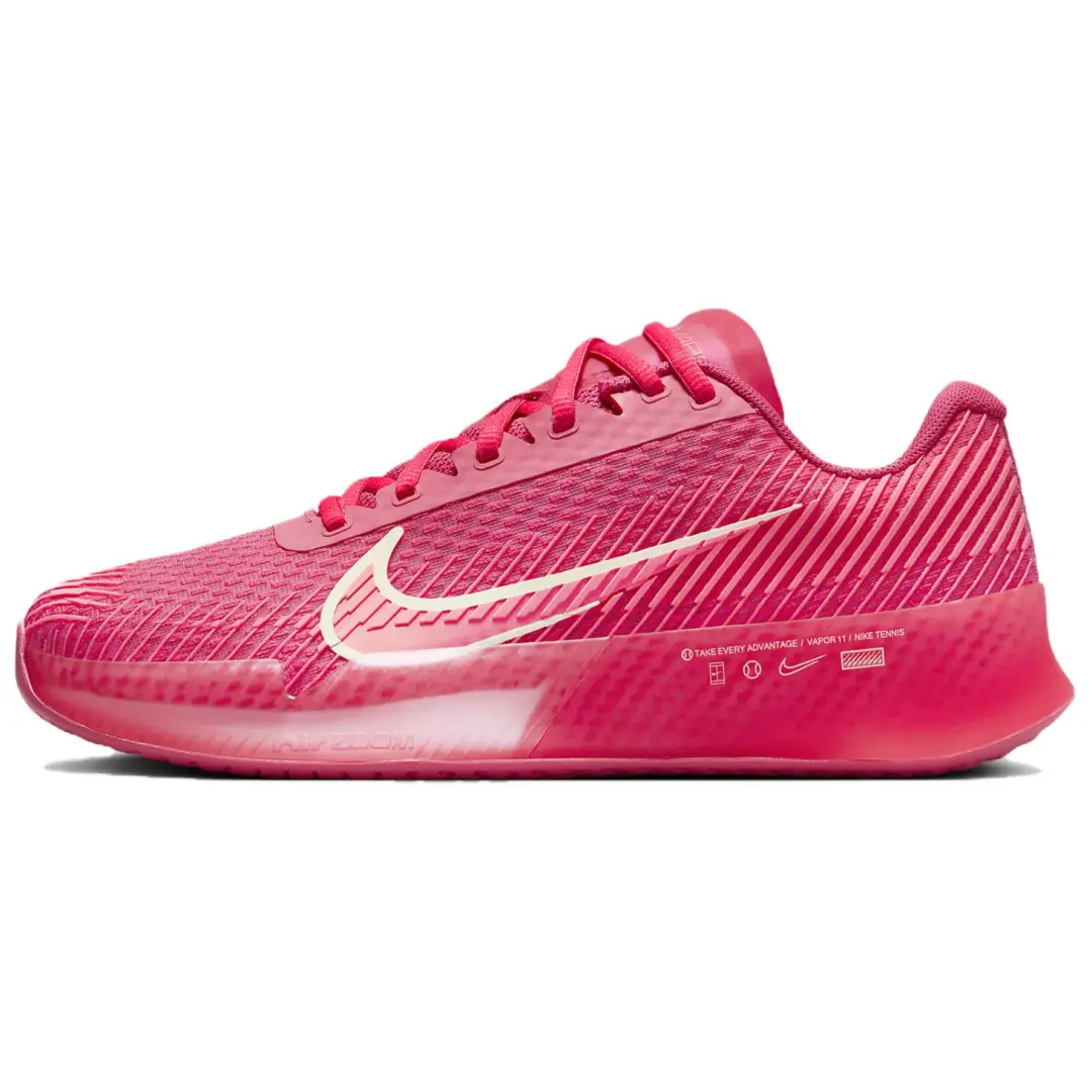 Nike Air Zoom Vapor 11 Comfortable And Lightweight Low top Tennis Shoes Women's Red