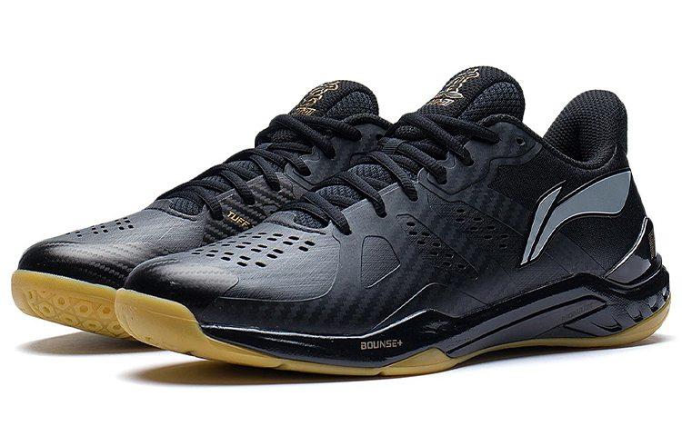 LiNing Cushioning Anti-Slip And Wear-Resistant Coverage Support Low-Top Badminton Shoes Unisex Black