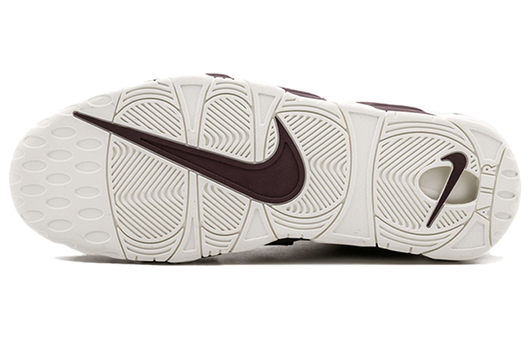 Мужские кроссовки Nike Air More Uptempo Night Maroon (бордовые) — 酒红/白 — фото 5