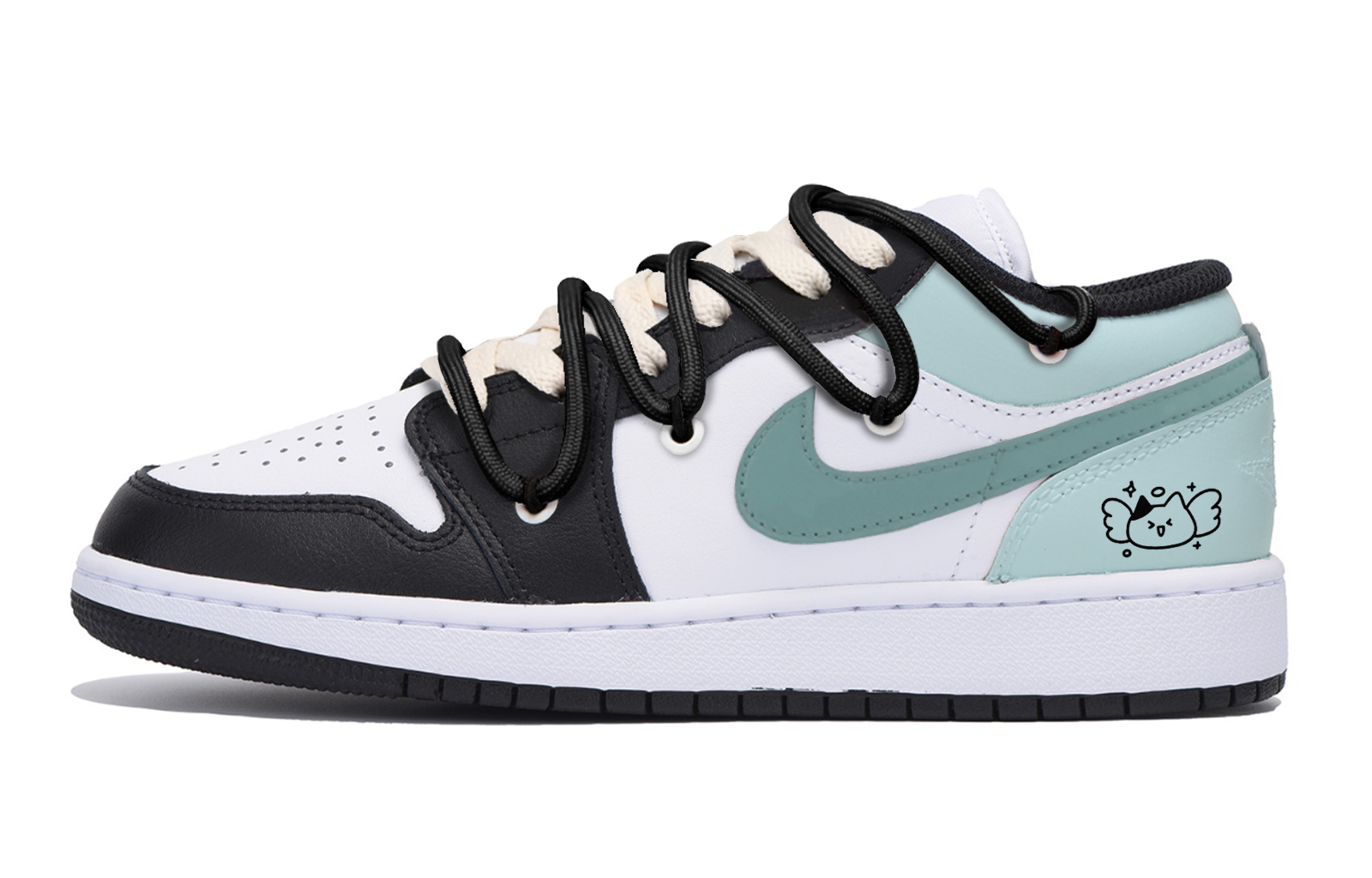 Jordan Air Jordan 1 Puppy Fragment Slip Resistant Abrasion Resistant Low top Vintage Basketball Shoes Men's