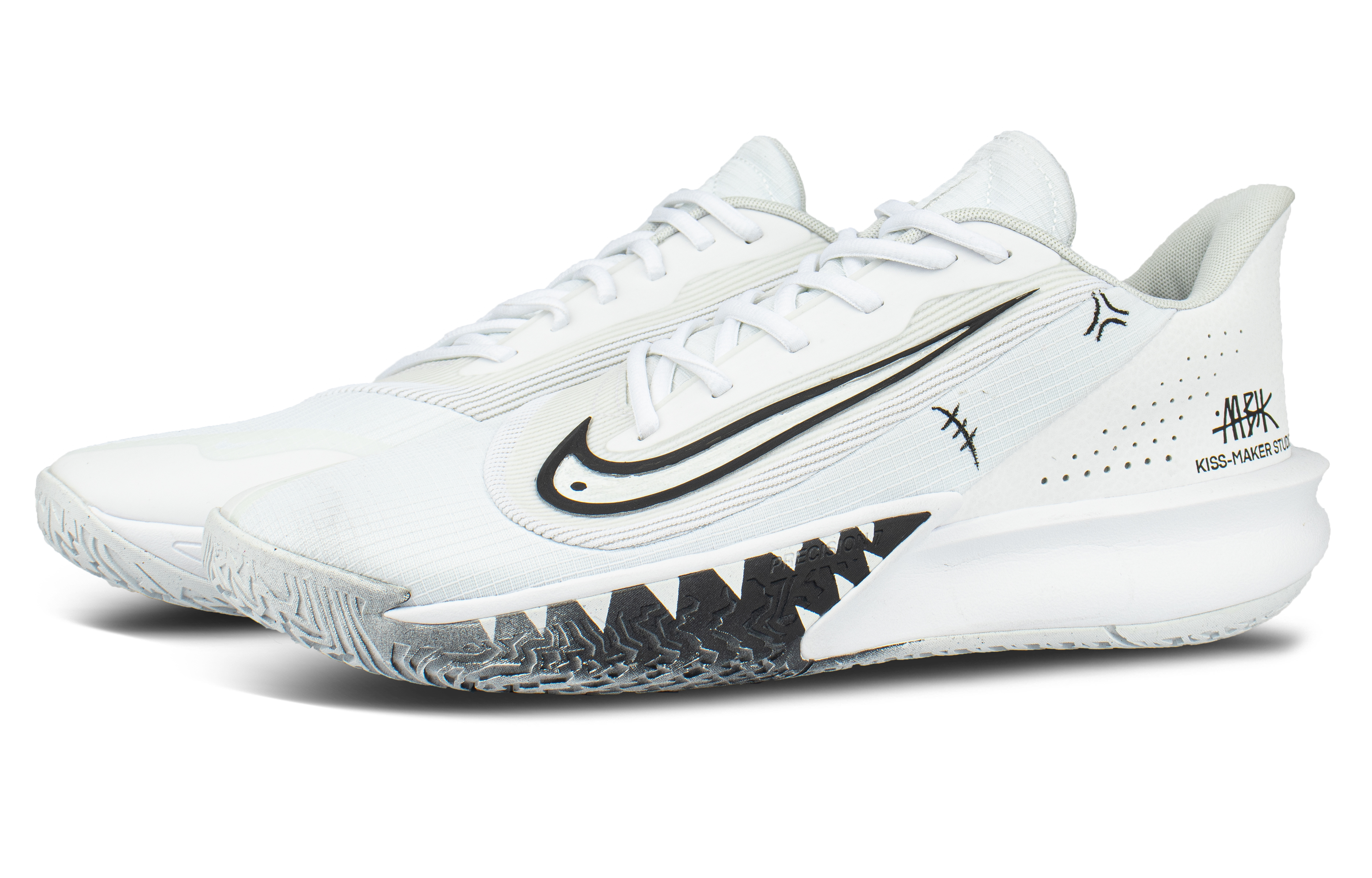 Nike Precision 7 Mesh Cushioning Low top Basketball Shoes Unisex White