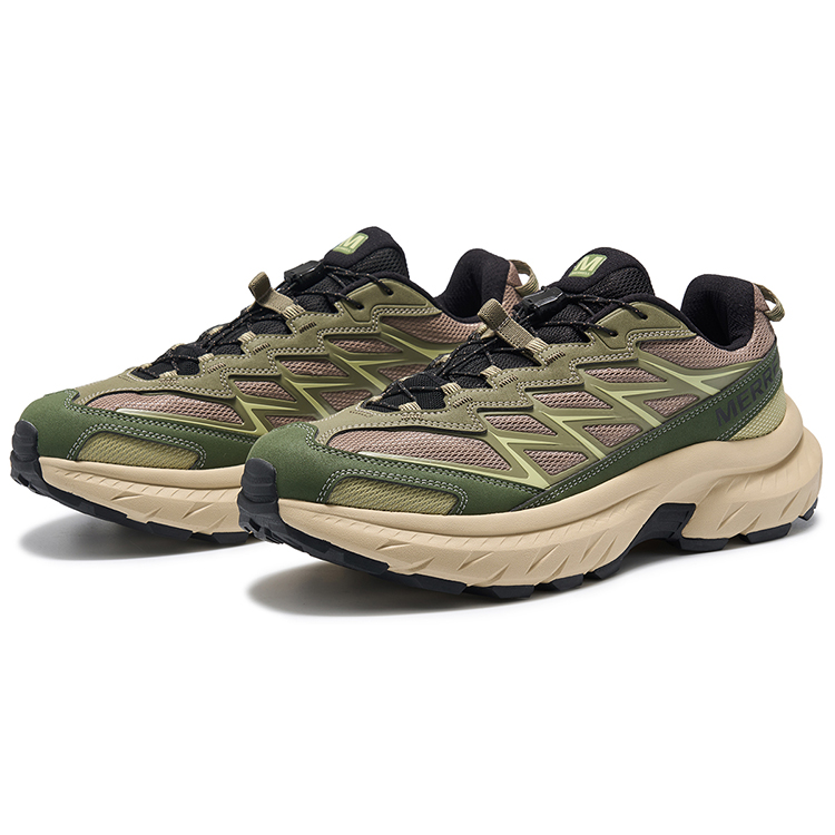MERRELL FREE STRIDE LITE Slip Resistant, Abrasion Resistant, Breathable Low top Hiking Shoes Men’s Army Green Gray
