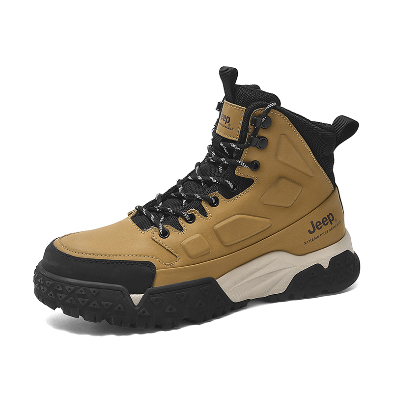 Jeep Cow Split Leather High top Mountaineering Shoes Men’s