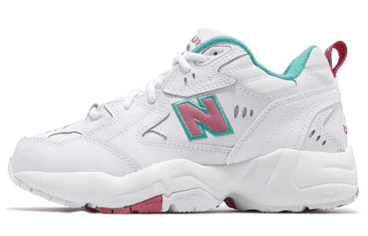 New Balance NB 608 V1 Comfortable shock-absorbing lightweight low-top training shoes women's white green B width