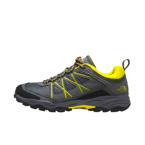 THE NORTH FACE Low top Hiking Shoes Men's Yellow Gray
